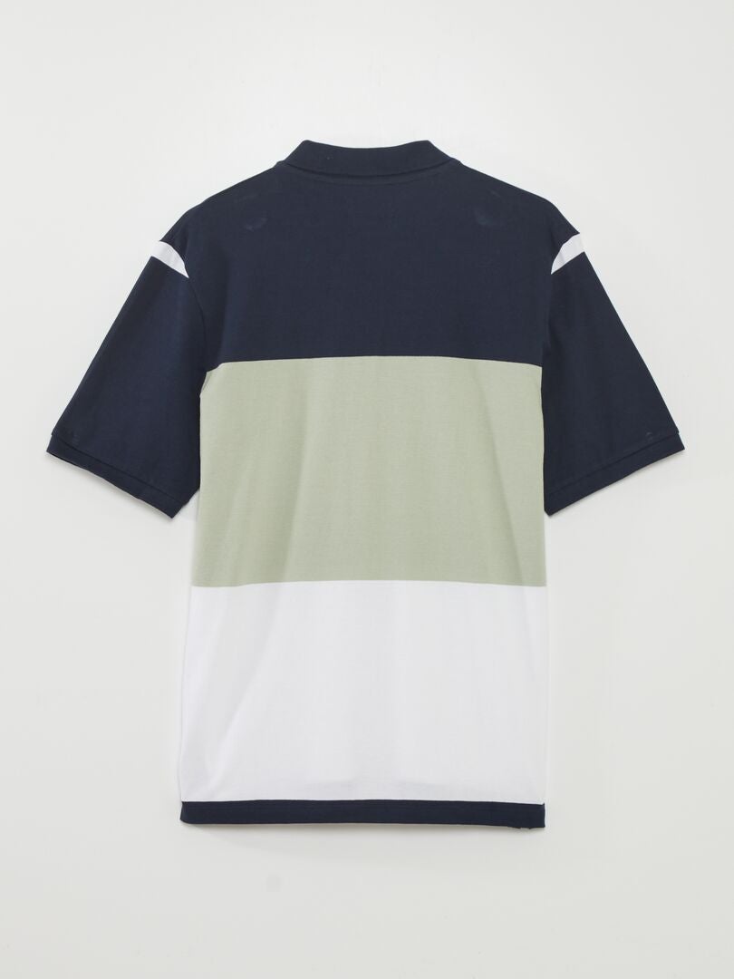Camisa polo 'Produkt' Colorblock Algodão Piqué - BEIGE
