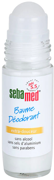 Sebamed Body Care Balsam Deo Sensitive, jemný roll-on balzam pre citlivú pokožku a po depilácii.