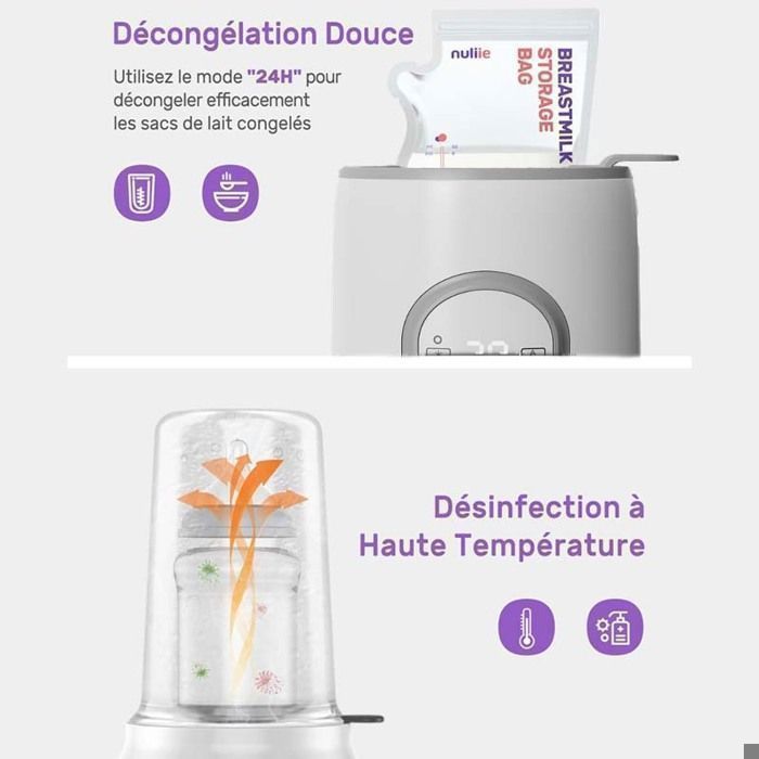 Chauffe Biberon - Chauffe-Aliments Pour Bébé -Température constante 24 heures Convient au lait maternel ou au lait maternisé