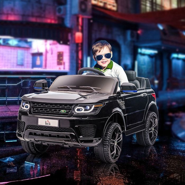 Children's Electric Ride-On Car - HOMCOM - 12V - Dual Motors - Spring Suspension, 2.4G Remote Control - Speeds 3 to 5 km/h - Black