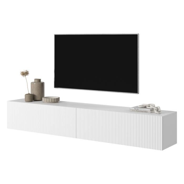 TV-bord - Hvid - Veldio - 175 cm