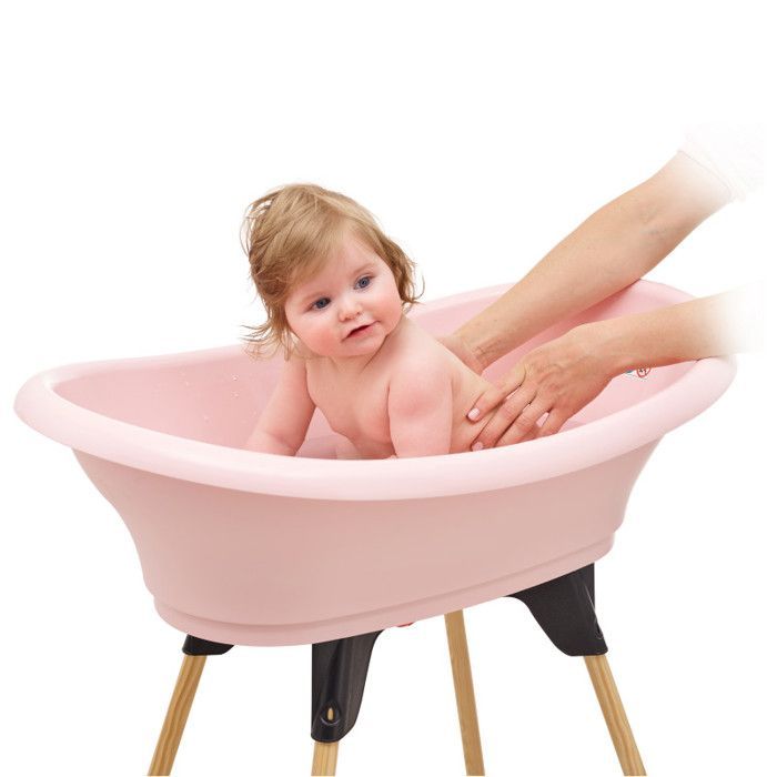 THERMOBABY VASCO Kit da bagno 5 in 1, rosa cipria - Prodotto in Francia