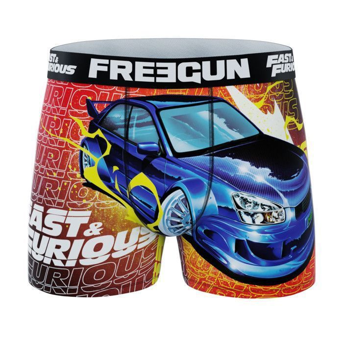 Calzoncillos bóxer Freegun para hombre, modelo Fast and Furious, ropa interior masculina - Naranja (paquete de 4)