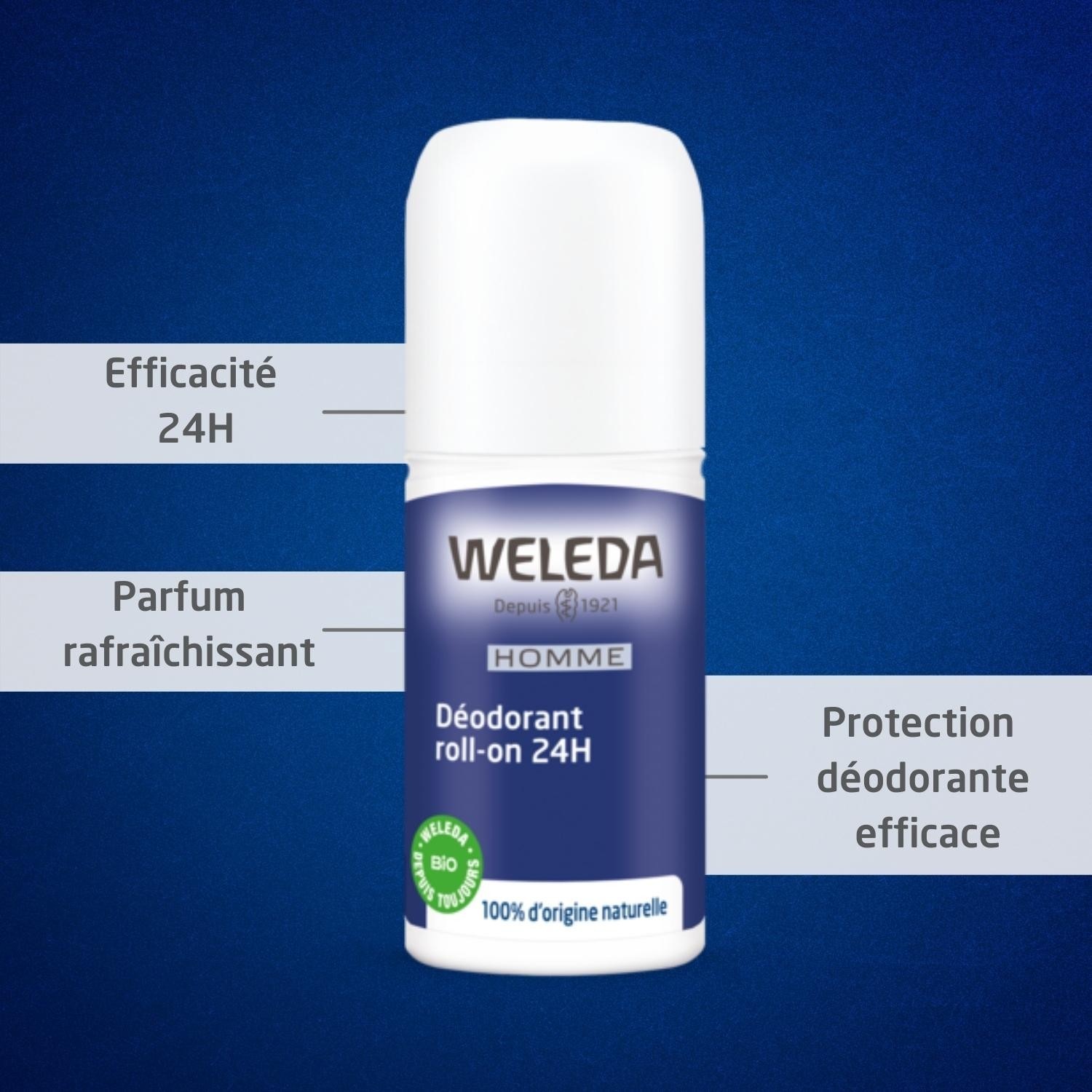 Weleda Duo Déodorant roll-on 24H Homme - 2 x 50 ml