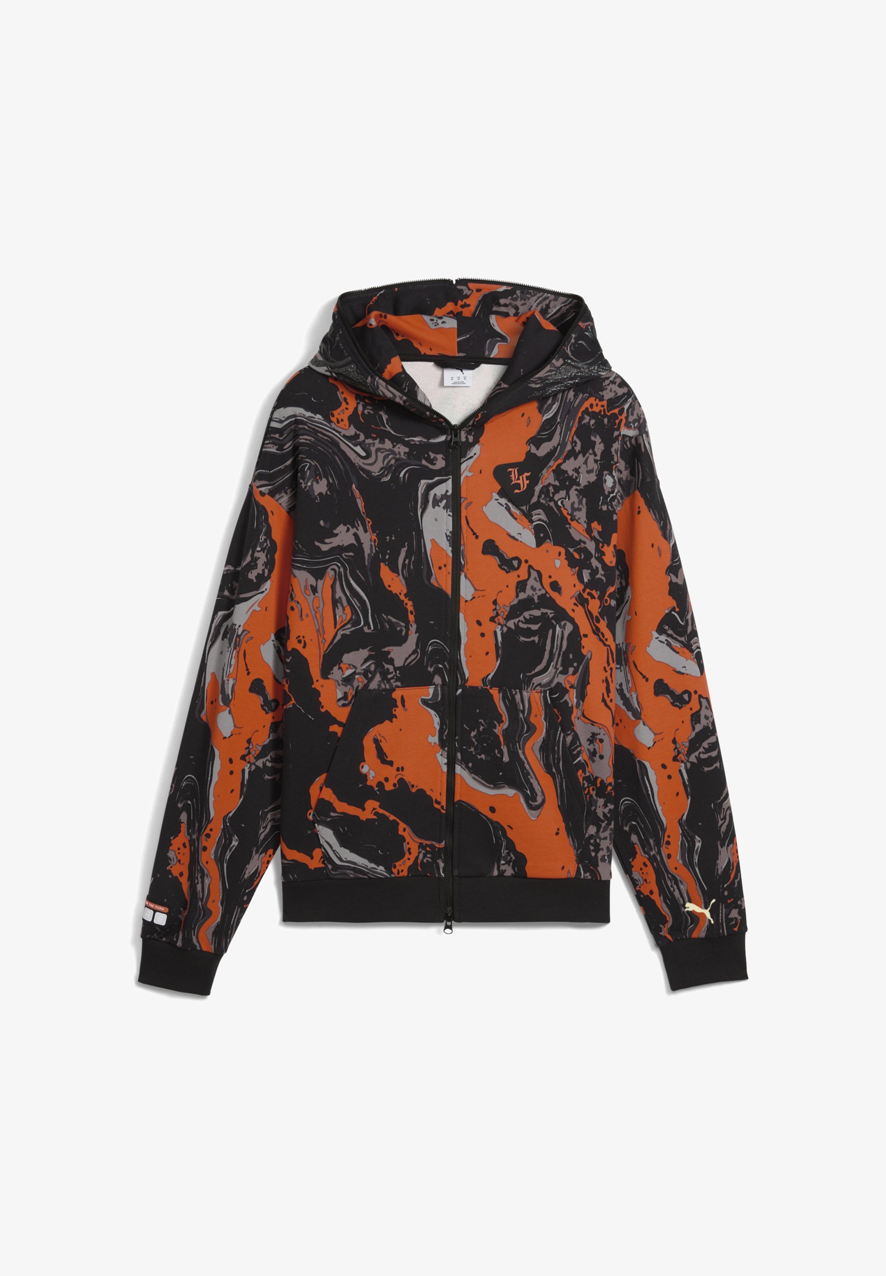 Puma LAFRANCÉ HEEM ERA - Sweatshirt met rits - orange glo aop
