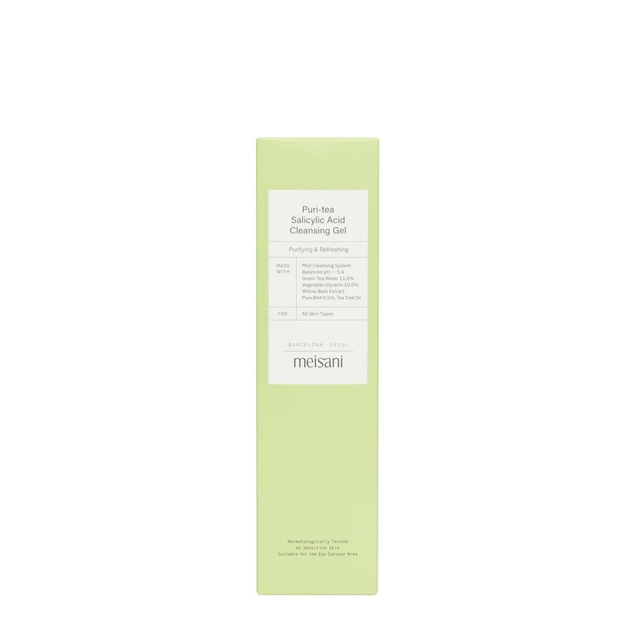 Meisani Puri čistilni gel – čistilni gel s čajem in salicilno kislino – 150 ml