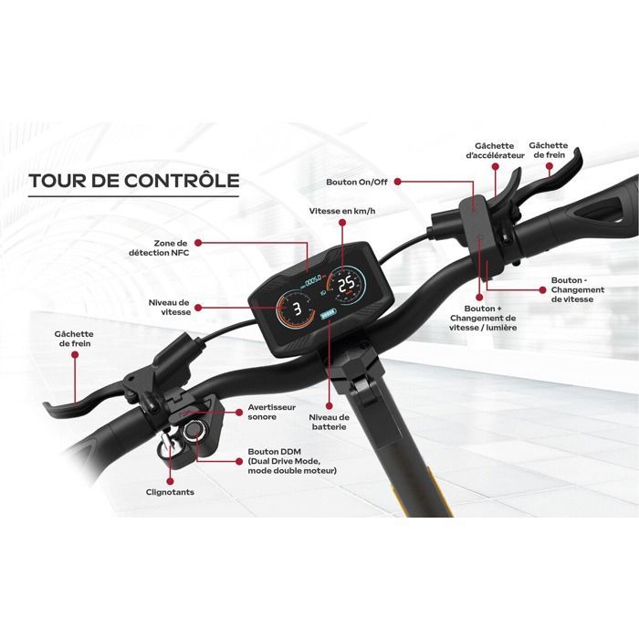 Urbanglide 1000GT 2x2 elektrische scooter - 23,4 Ah/52V