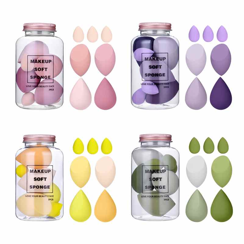 7pcs/bottle Cosmetic Puff Foundation Puff Soft Makeup Sponges Blush Powder Concealer Cream Water drop Blender Face Make Up Tools