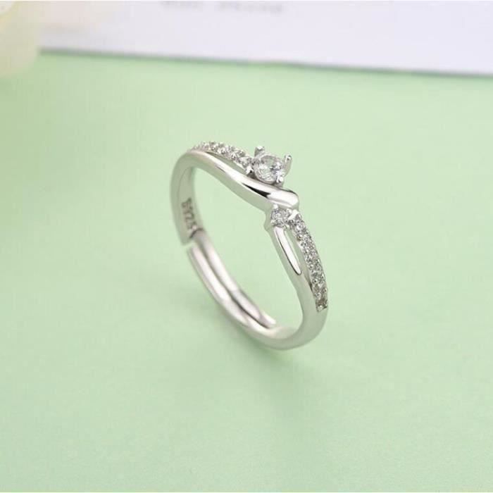 Couple Ring Jewelry S925 Sterling Silver - Adjustable Zircon Ring - Gift of Constant Love - Romantic Gift - Couple Ring