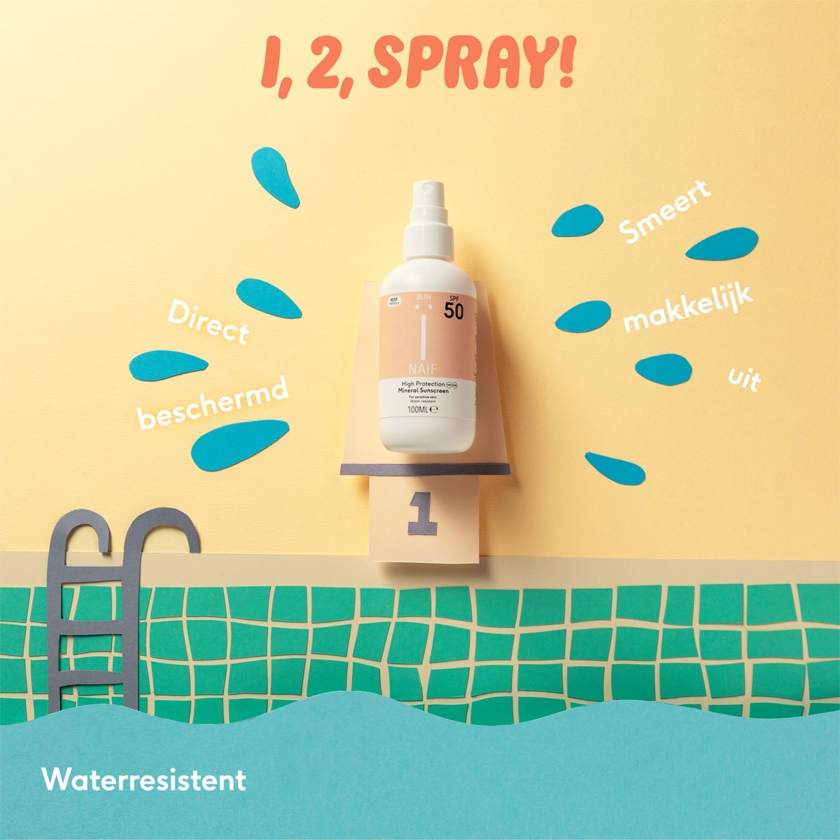 Naif Sun Spray saules aizsargkrēms pieaugušajiem, saules aizsardzības faktors 50–100 ml