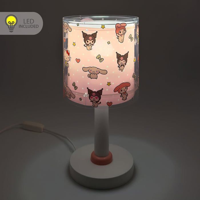 Kindernachtlampje/tafellamp met Hello Kitty/My Melody/Cinnamoroll/Kuromi-thema, 4W LED, inclusief lampje.