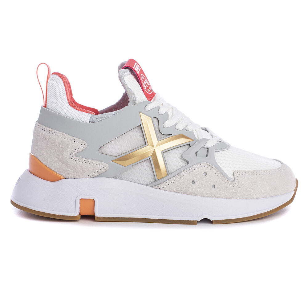  Tênis feminino Munich Clik 4172026 bege/dourado