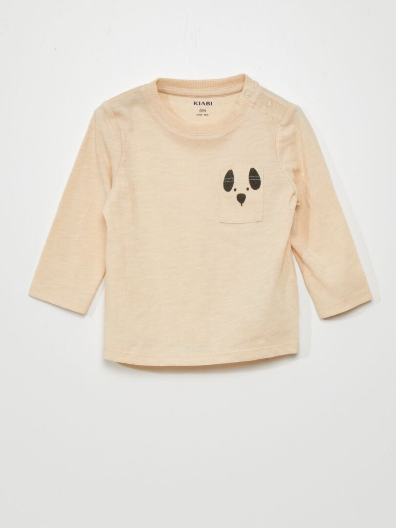 Camiseta animada - BEIGE