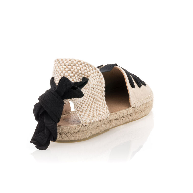 Beige espadrilles voor dames met touwzolen