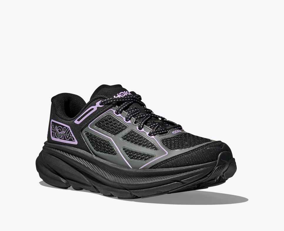 HOKA Clifton One9 Negro / Flor de Aster