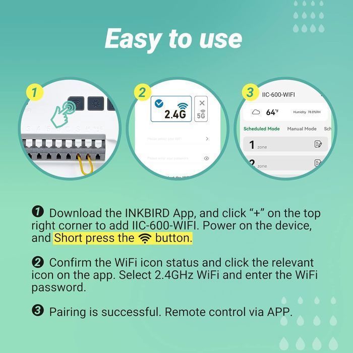 Inkbird Programmateur Arrosage WiFi 6 Voies, Minuterie Irrigation Intelligent Contrôleur Arrosage Automatique avec Contrôle APP