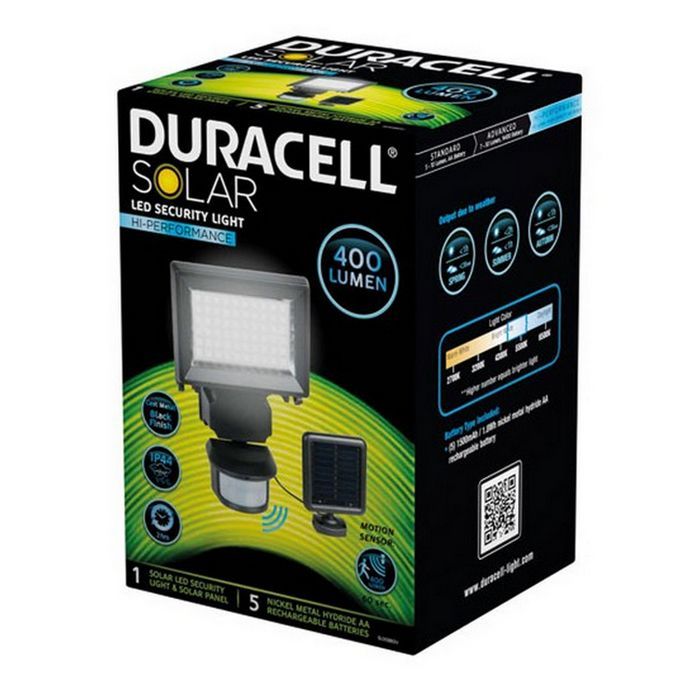 Refletor LED - DURACELL - SL002BDU - Preto - Para uso externo - Bateria com duração de 2 horas