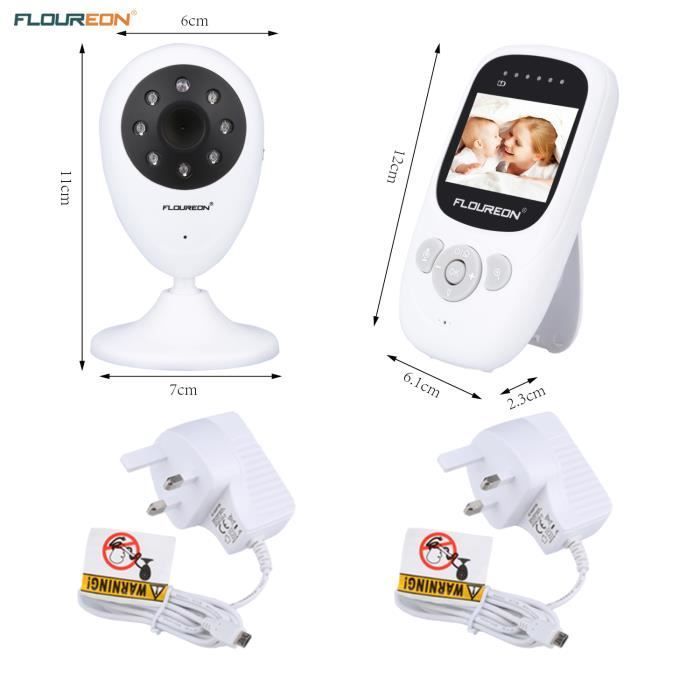 BabyPhone Vidéo Sans Fil Ecoute Bébé avec Ecran 2,4 pouces Moniteur Bébé