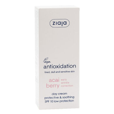 Ziaja Antioxidační denní krém s acai bobulemi Zklidňující rozjasňující krém na obličej SPF10 50 ml 50 ml