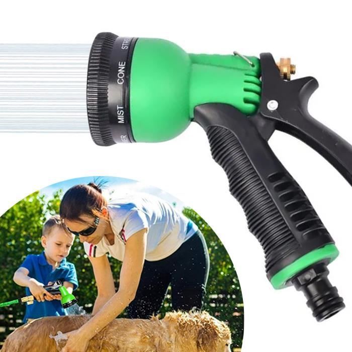 Pistole per irrigazione JIATZOCN - 8 modelli diversi - Si collegano a un tubo da giardino standard - Verde