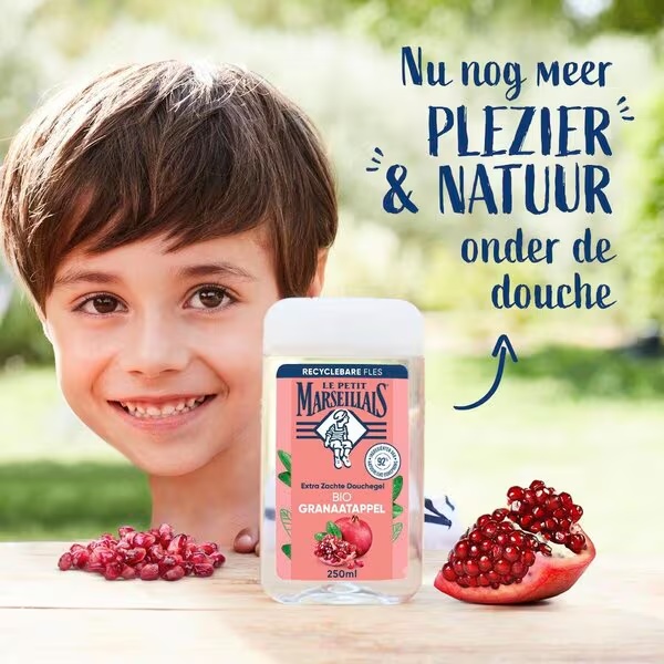 Gel za prhanje z organskim granatnim jabolkom Le Petit Marseillas 250 ml