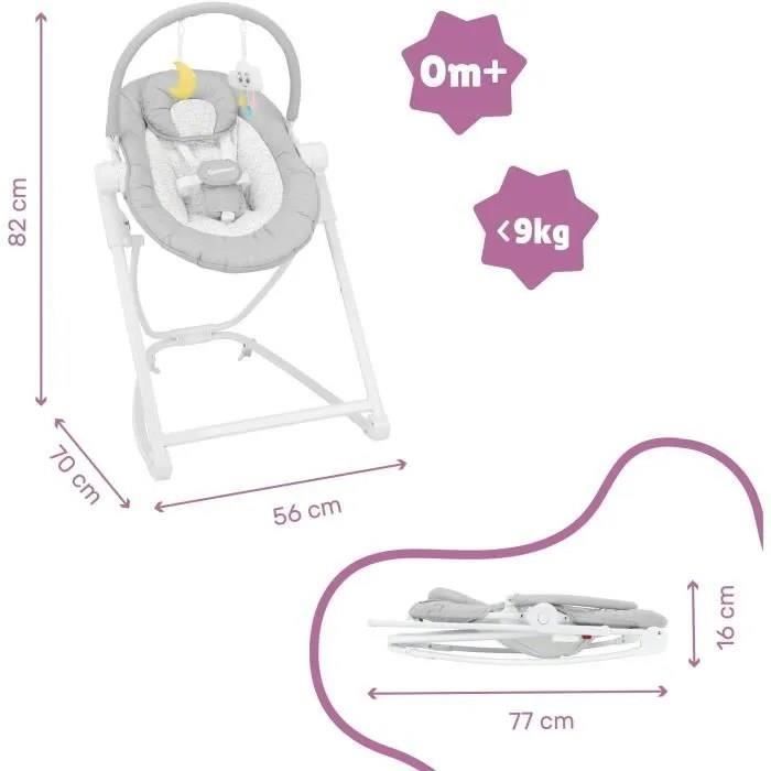 Silla alta Badabulle Compact'Up, plegable ultracompacta, cómoda, multiposición, color caramelo + kit de cuidado de estropajo GRATIS