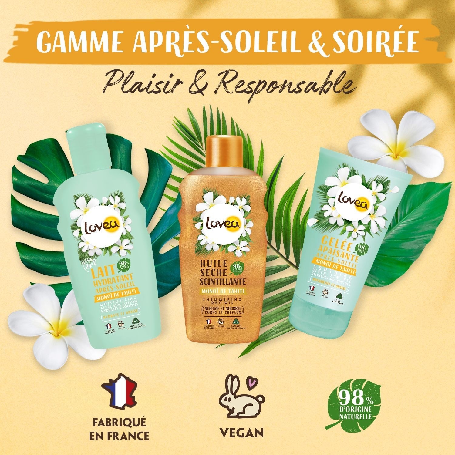 Lovea Lait Hydratant Après-soleil Monoï de Tahiti