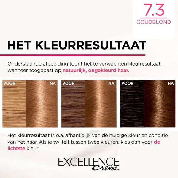 L'Oréal Paris Excellence Crème permanentna barva za lase odtenek 7.3 zlato blond