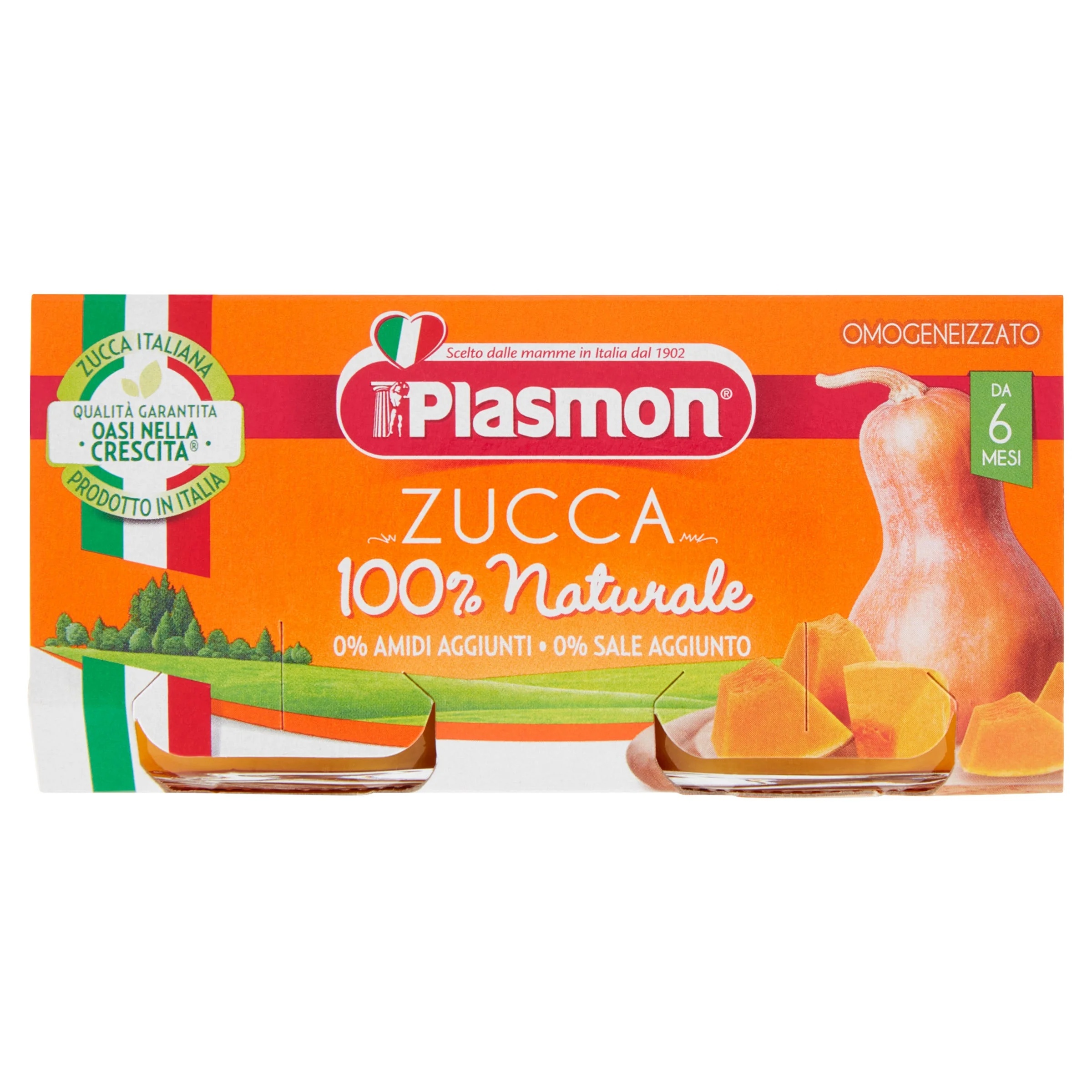 PLASMON Abóbora Plasmon Omog 2X80 g sem glúten