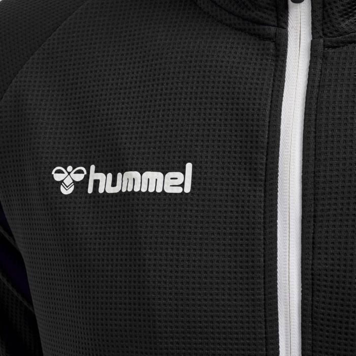 Jaqueta infantil - Hummel - Authentic Poly Zip - Preta/Branca - Menino - Criança