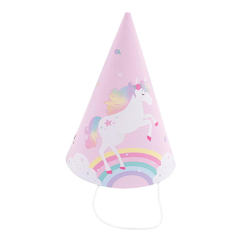 Giform Papierhut 6 Stück Einhorn