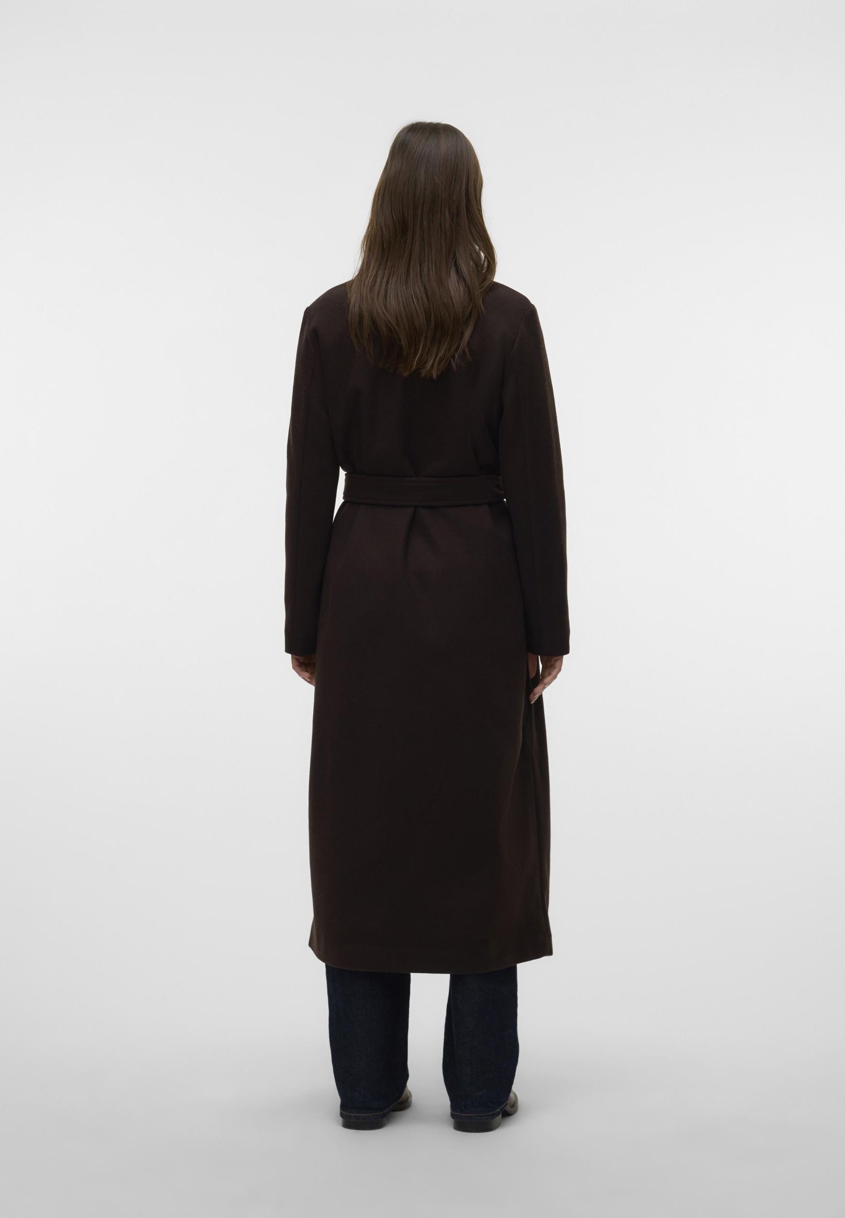 Vero Moda VMFORTUNEAYA LONG - Classic coat - chocolate torte
