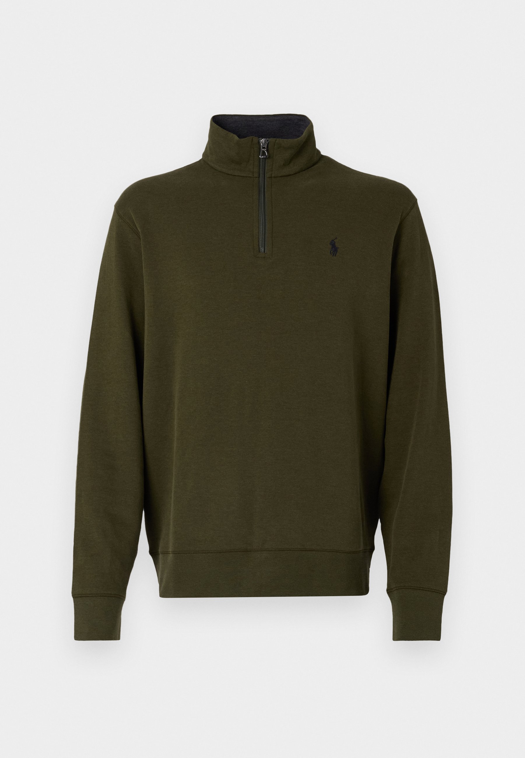 Polo Ralph Lauren LUXURY JERSEY QUARTER ZIP PULLOVER - Sweatshirt - armadillo