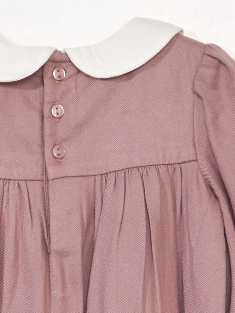 Vestido evasê com gola claudine - ROSA