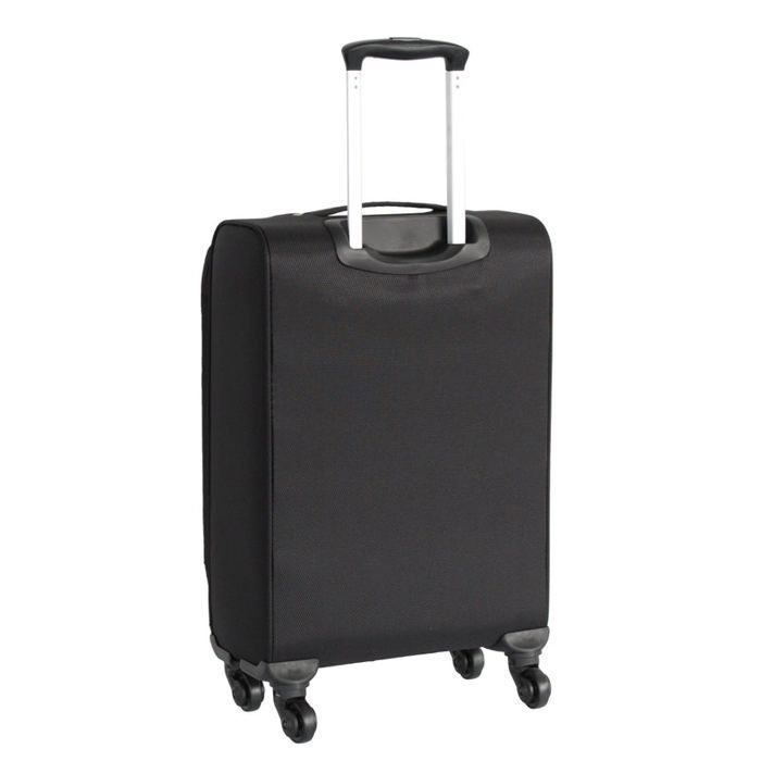 Maleta de cabina Alistair - Colección Breeze - 4 ruedas - Lona suave - Negra