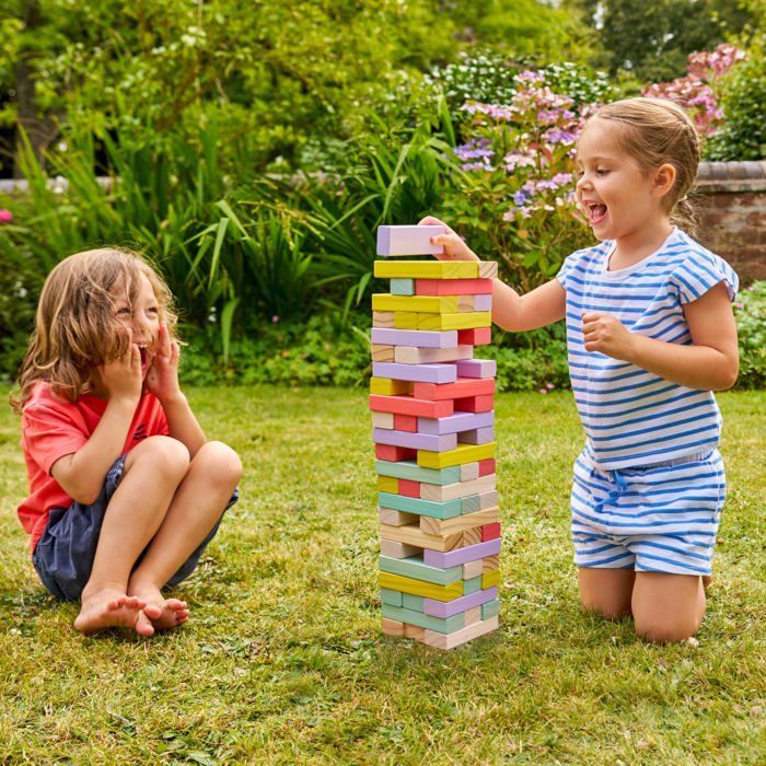 Set di costruzioni - Certificato FSC - Torre in legno - Multicolore - Per bambini dai 3 anni in su - Unisex
