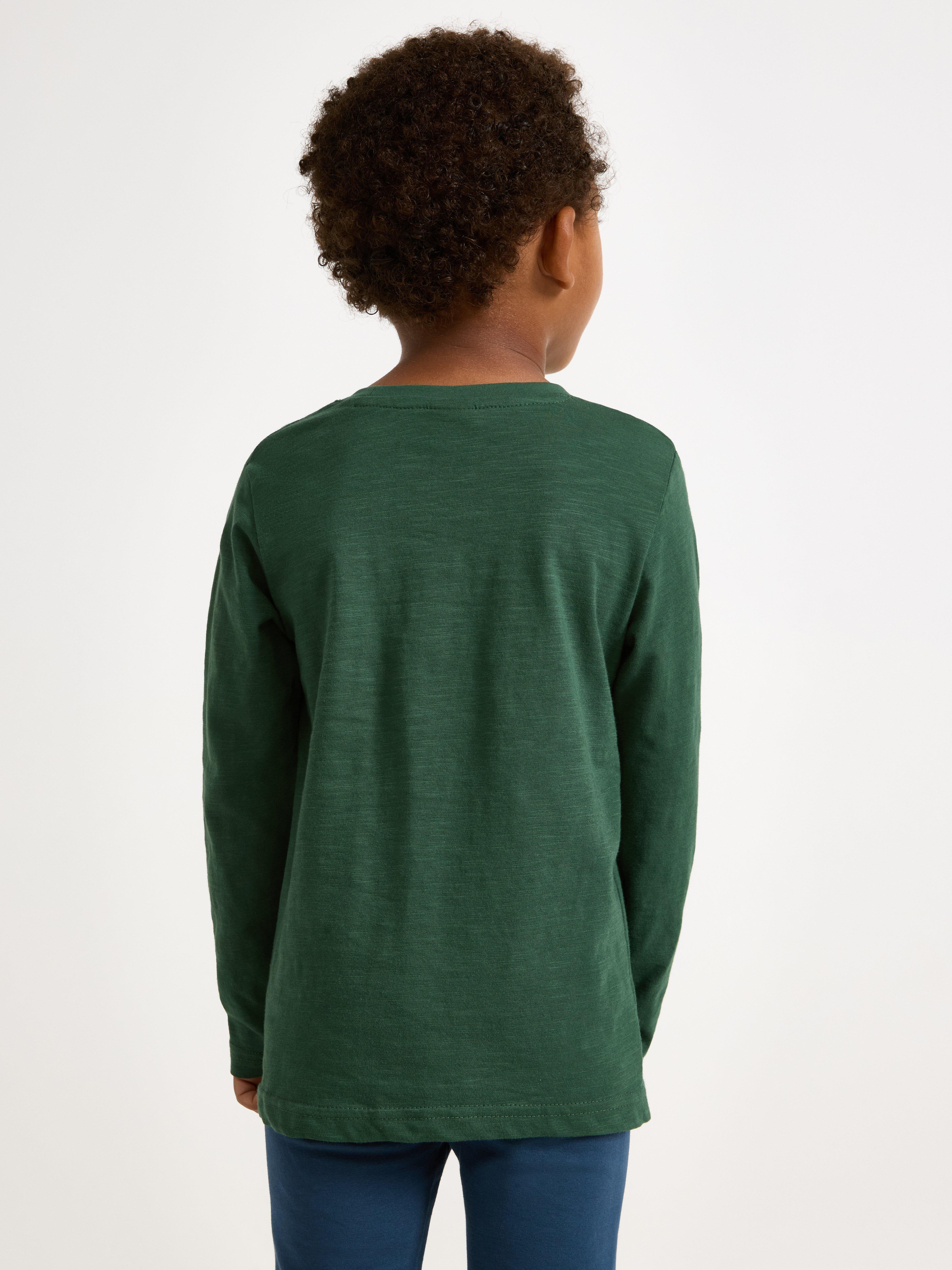 Långärmad top Dark Dusty Green