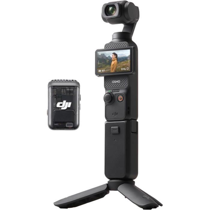 DJI Osmo Pocket 3 Creator Bundle, câmera vlog CMOS de 1'' e vídeo 4K/120fps