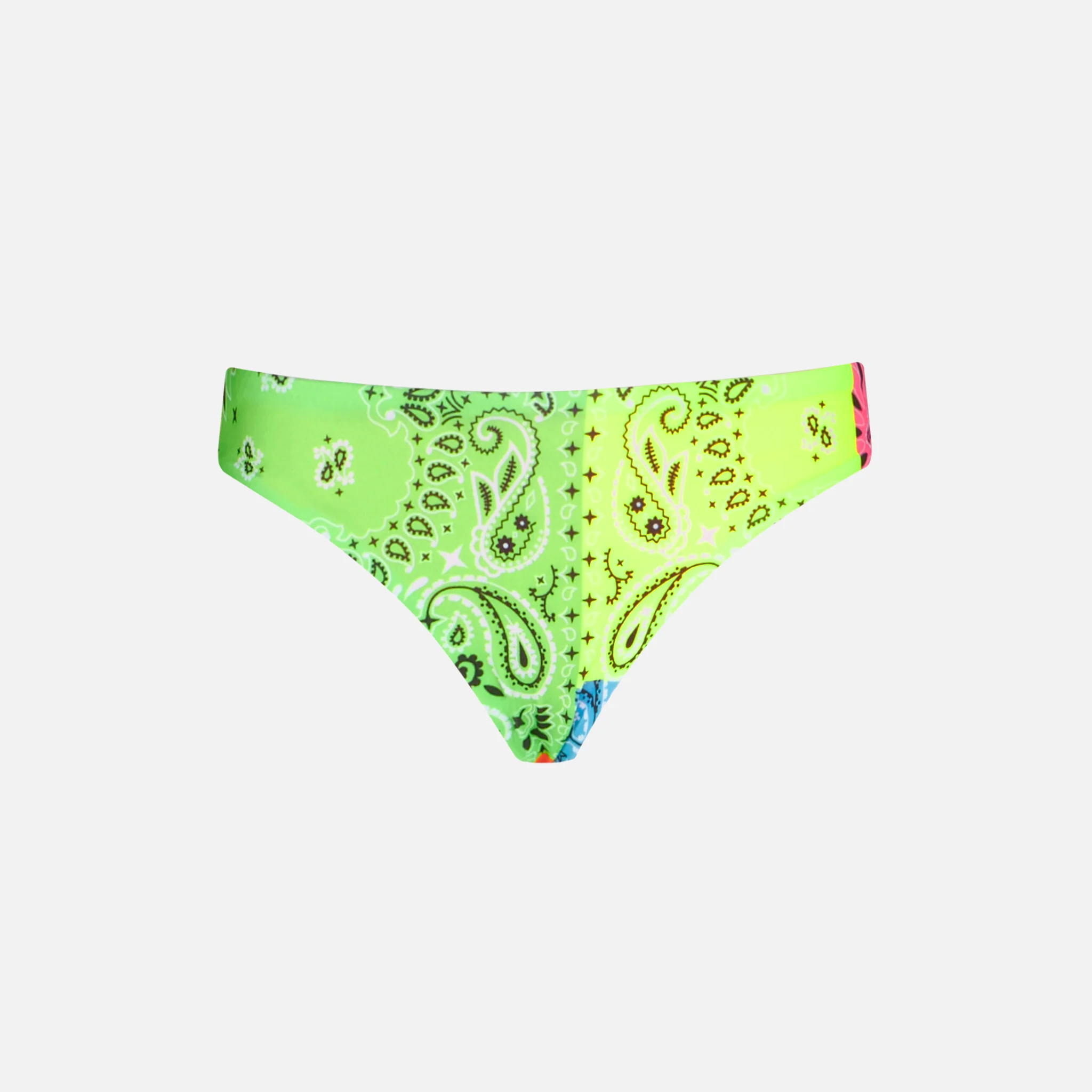 Bañador tipo slip para bebé con estampado de pañuelo fluorescente