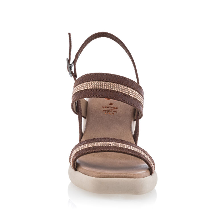 Sandalias marrones para mujer / Zapatos de punta abierta