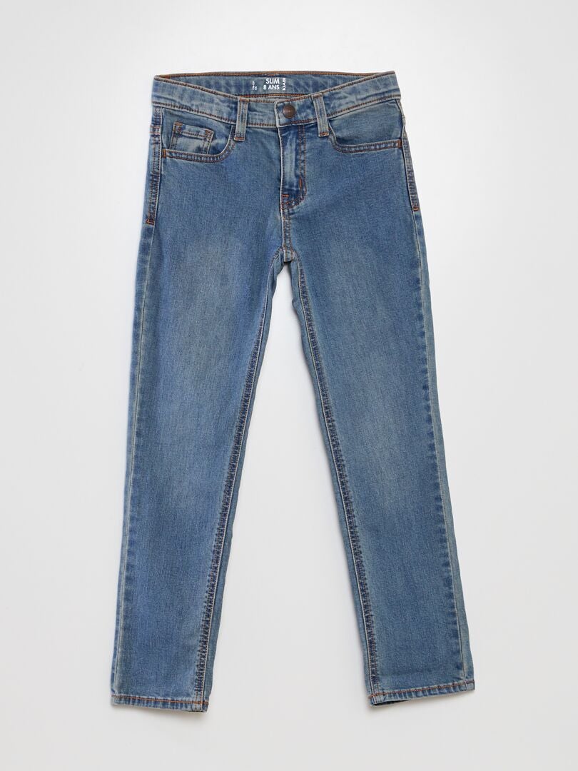 Slim fit jeans - 5 zakken - blauw