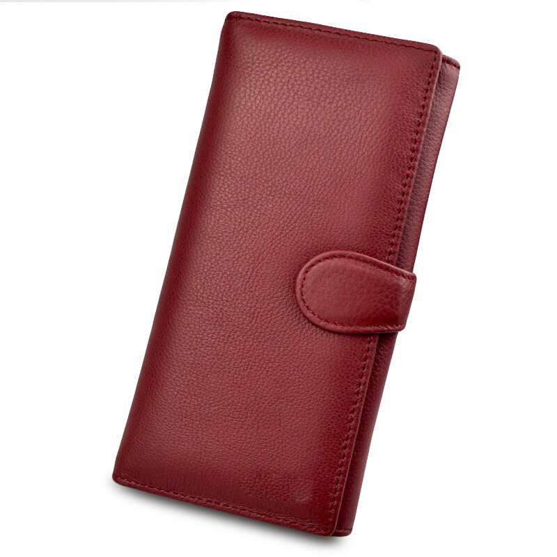 Marchio: Portafoglio da donna in vera pelle morbida a tre ante, pochette interamente in pelle di vitello, portafogli multifunzionali di grande capacità