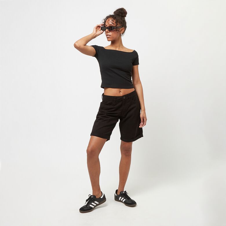 Dames Biologisch Off Shoulder Rib T-shirt