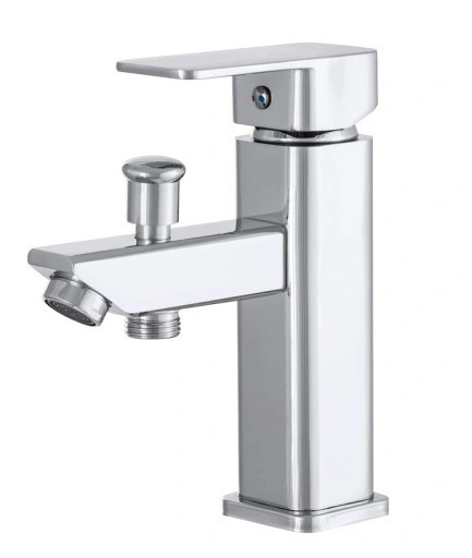 Bateria umywalkowo wannowa z prysznicem zestaw Caro chrom