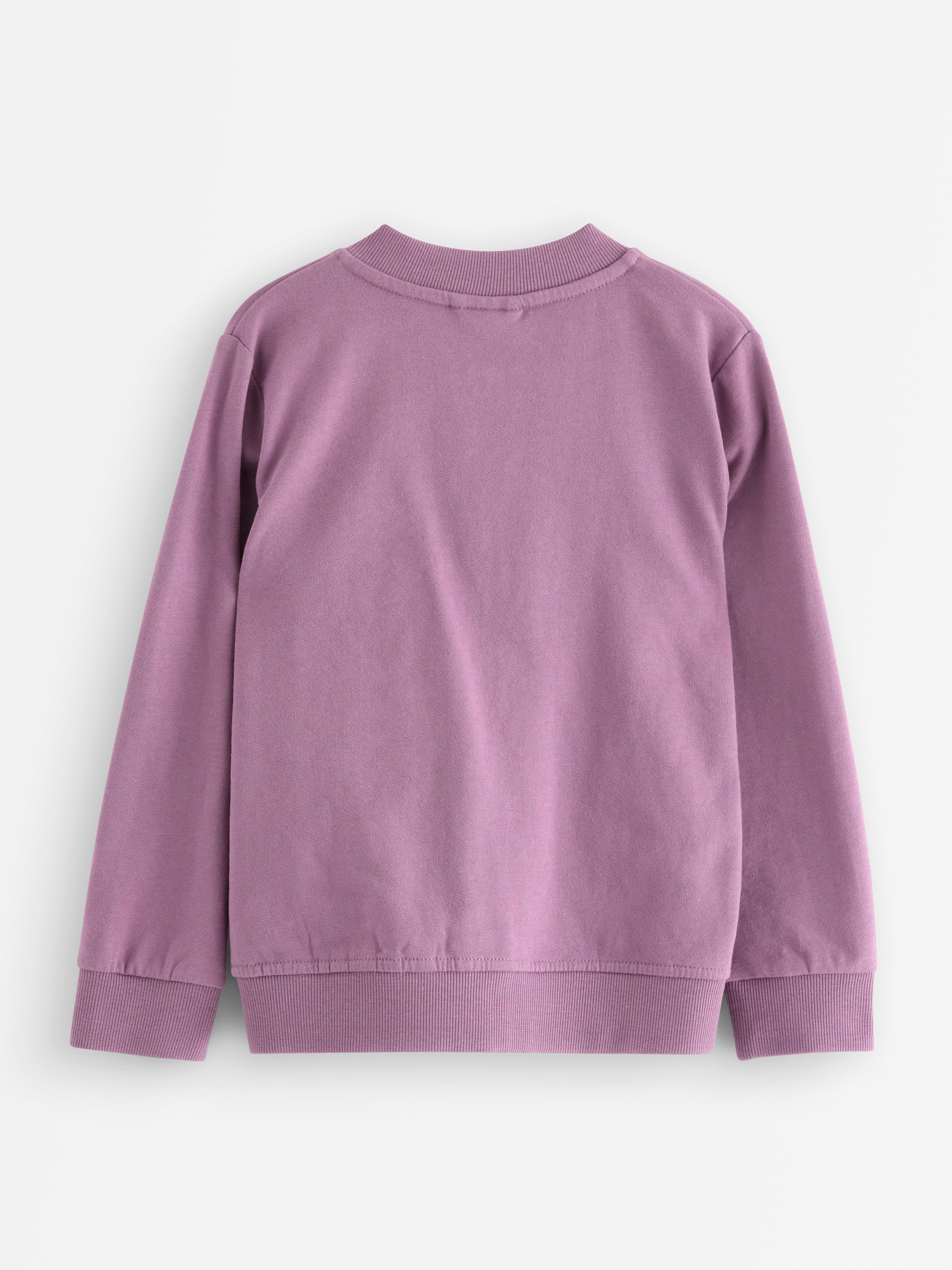 Sudadera con cremallera color lila claro empolvado