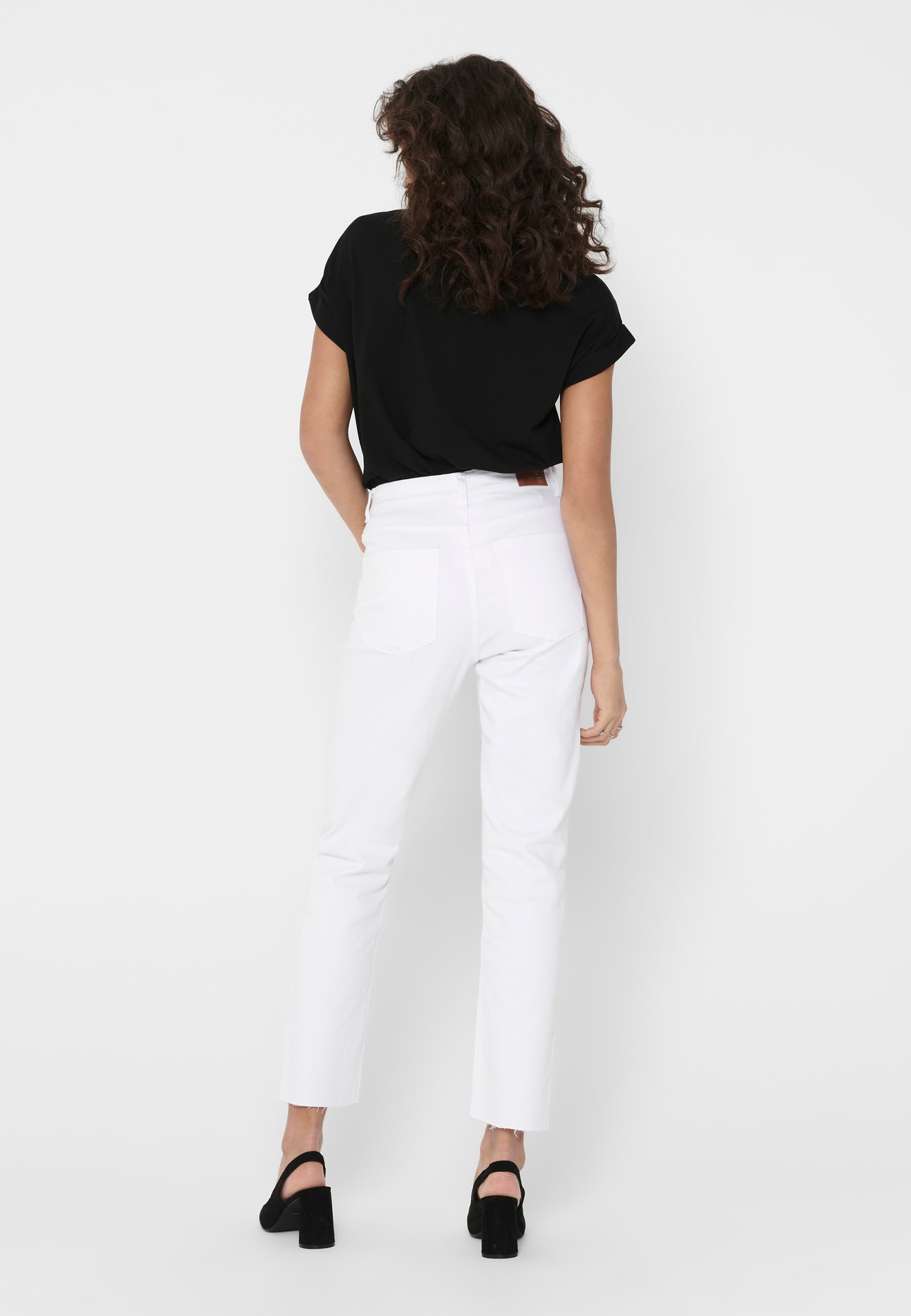 ONLY MOSTER O-HALS - Blouse - zwart/effen zwart