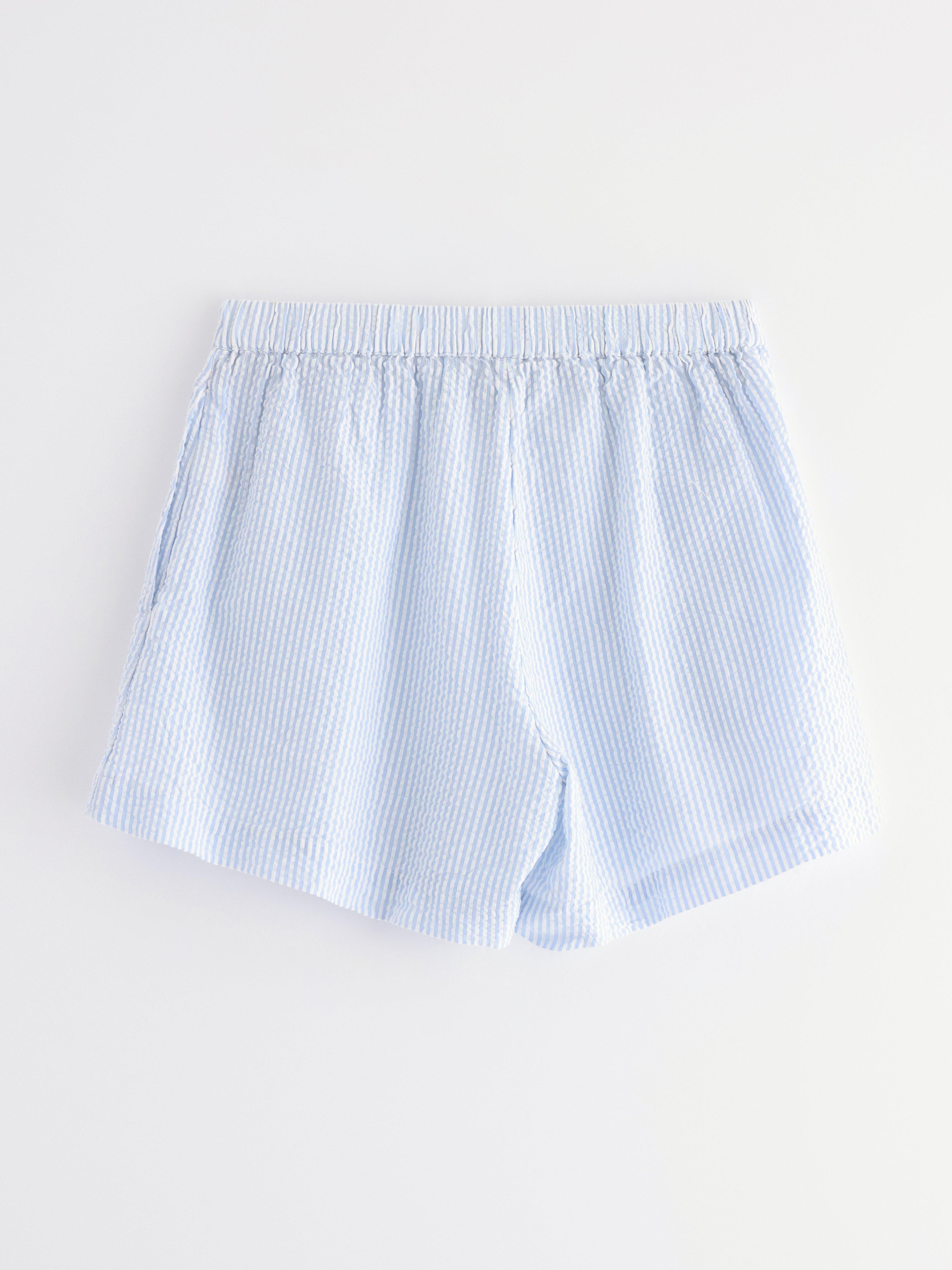 Pyjamasshorts i bekkeblå