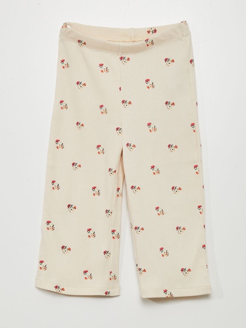 2-delt pysjamassett med genser og leggings - HVIT