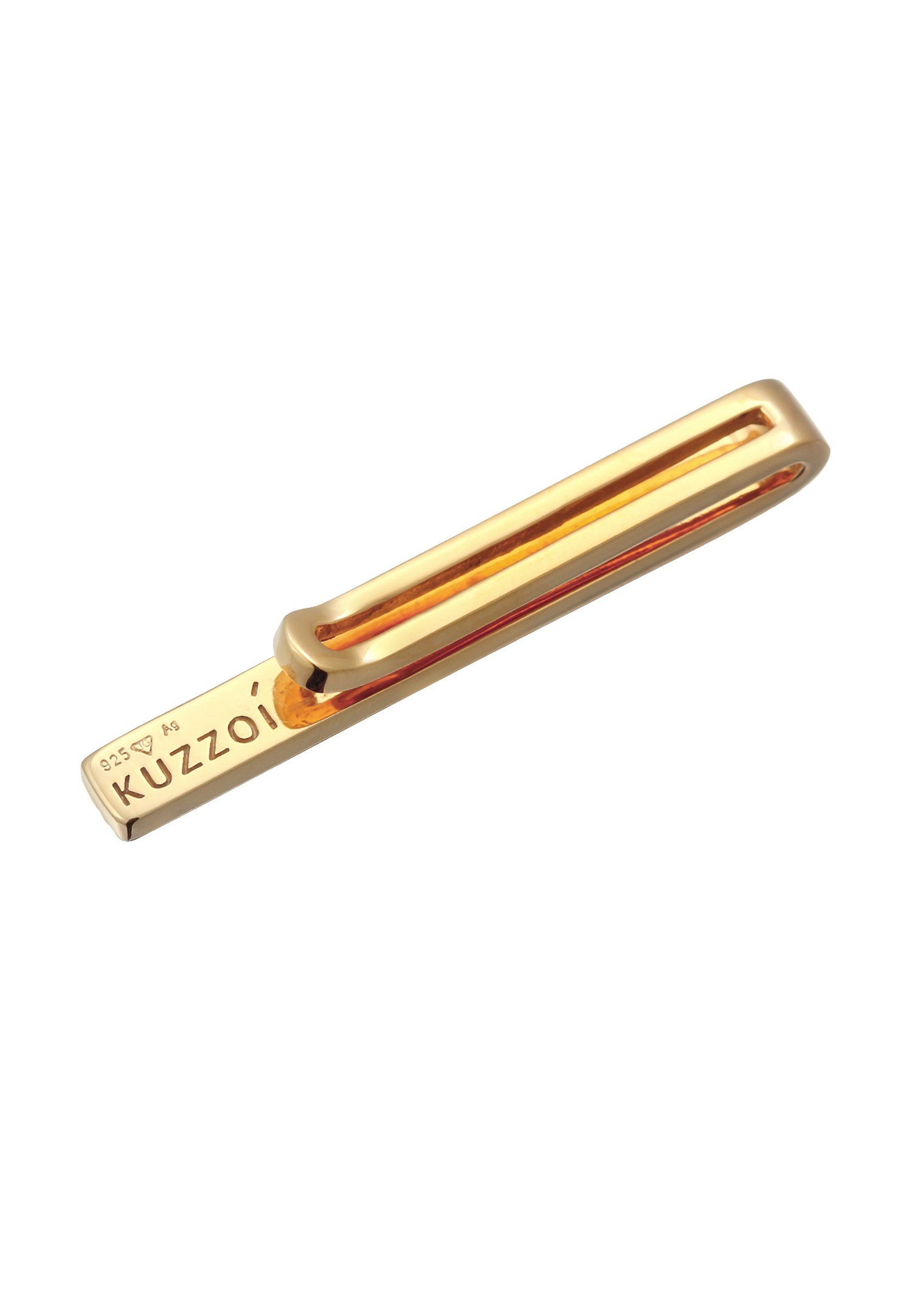 KUZZOI Hommes épingle à cravate rainures design en argent sterling 925