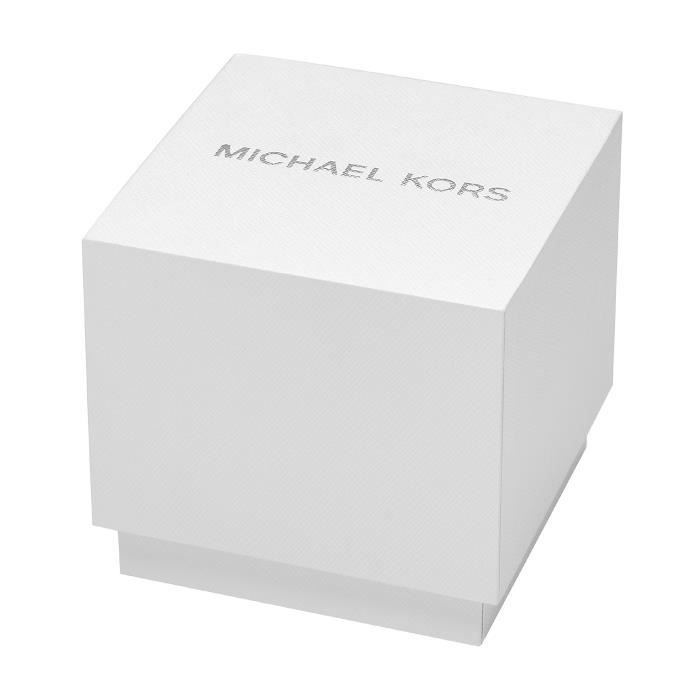 Relógio cronógrafo feminino Michael Kors MK6096 Wren em aço com tom de ouro rosa.